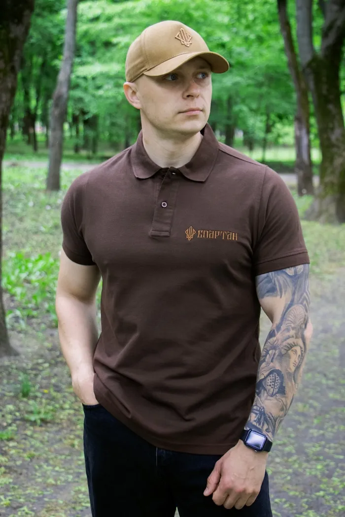 futbolka-polo-cholovicha-korichneva