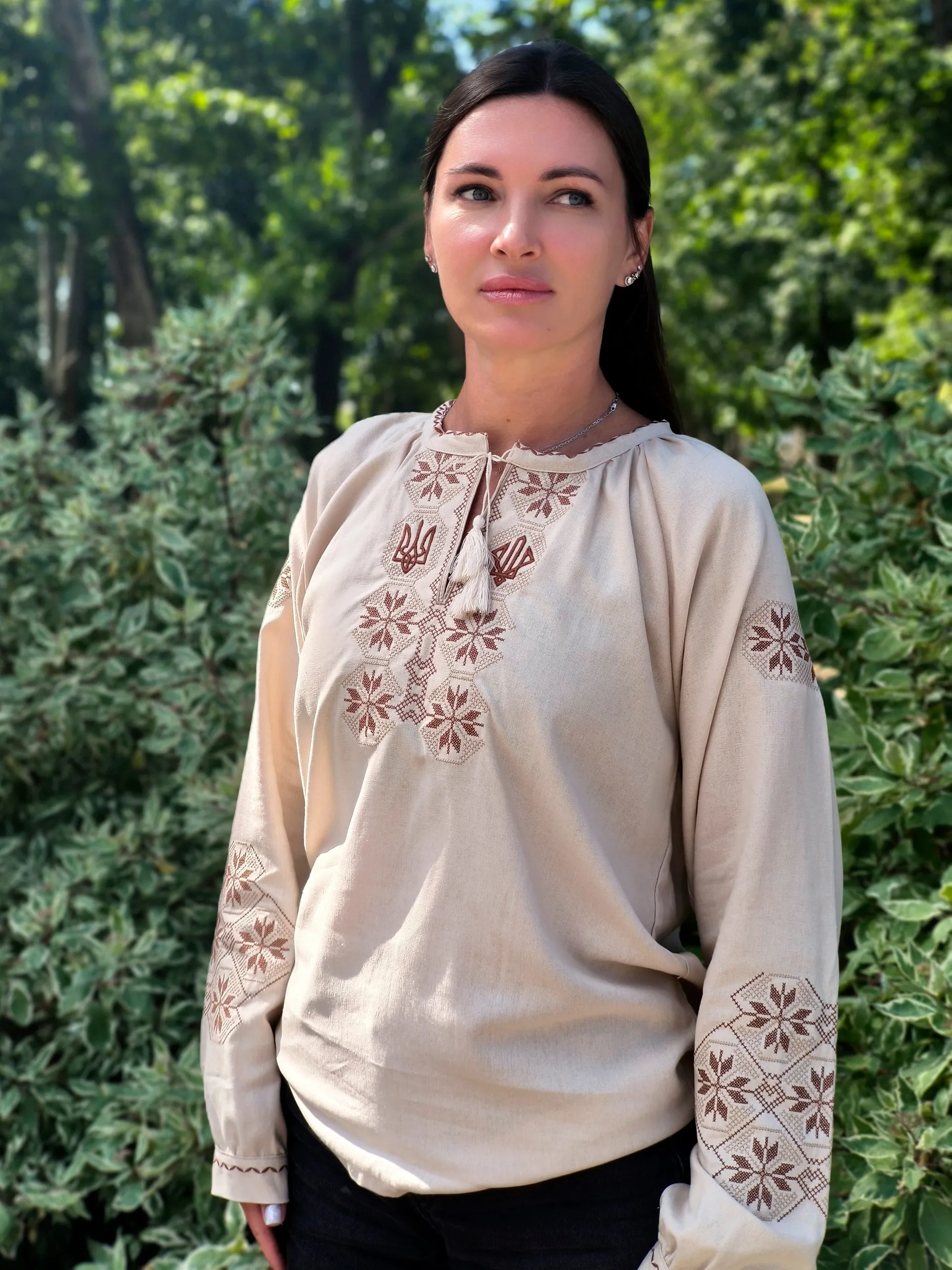 Women’s Beige Vyshyvanka “Spartan Code”