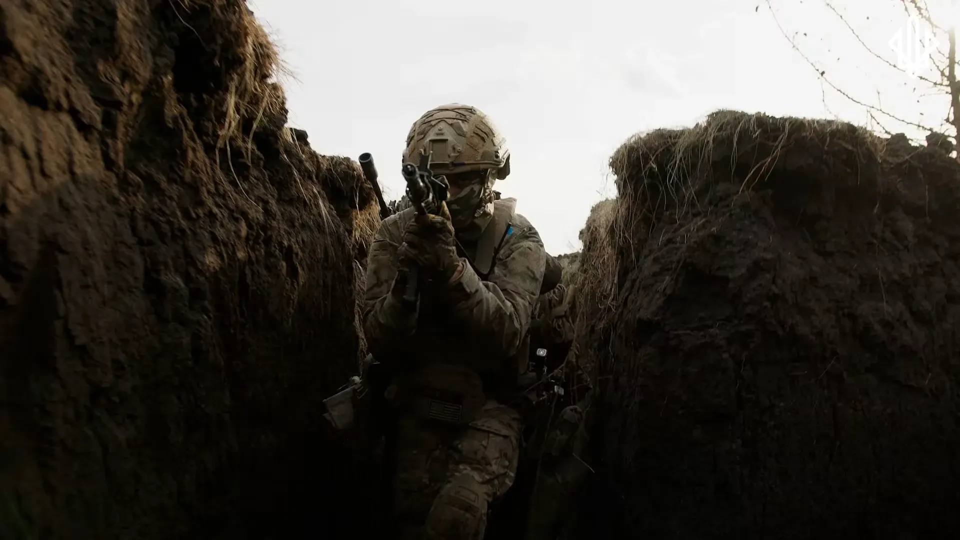 Ukrainian defenders during a combat mission